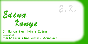 edina konye business card