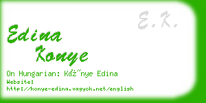 edina konye business card